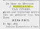 Geboorte advertentie Hans Paul Rozegarde 12 mei 1941 Geboorte advertentie Hans Paul Rozegarde 12 mei 1941
